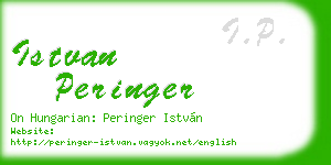 istvan peringer business card
