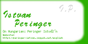 istvan peringer business card